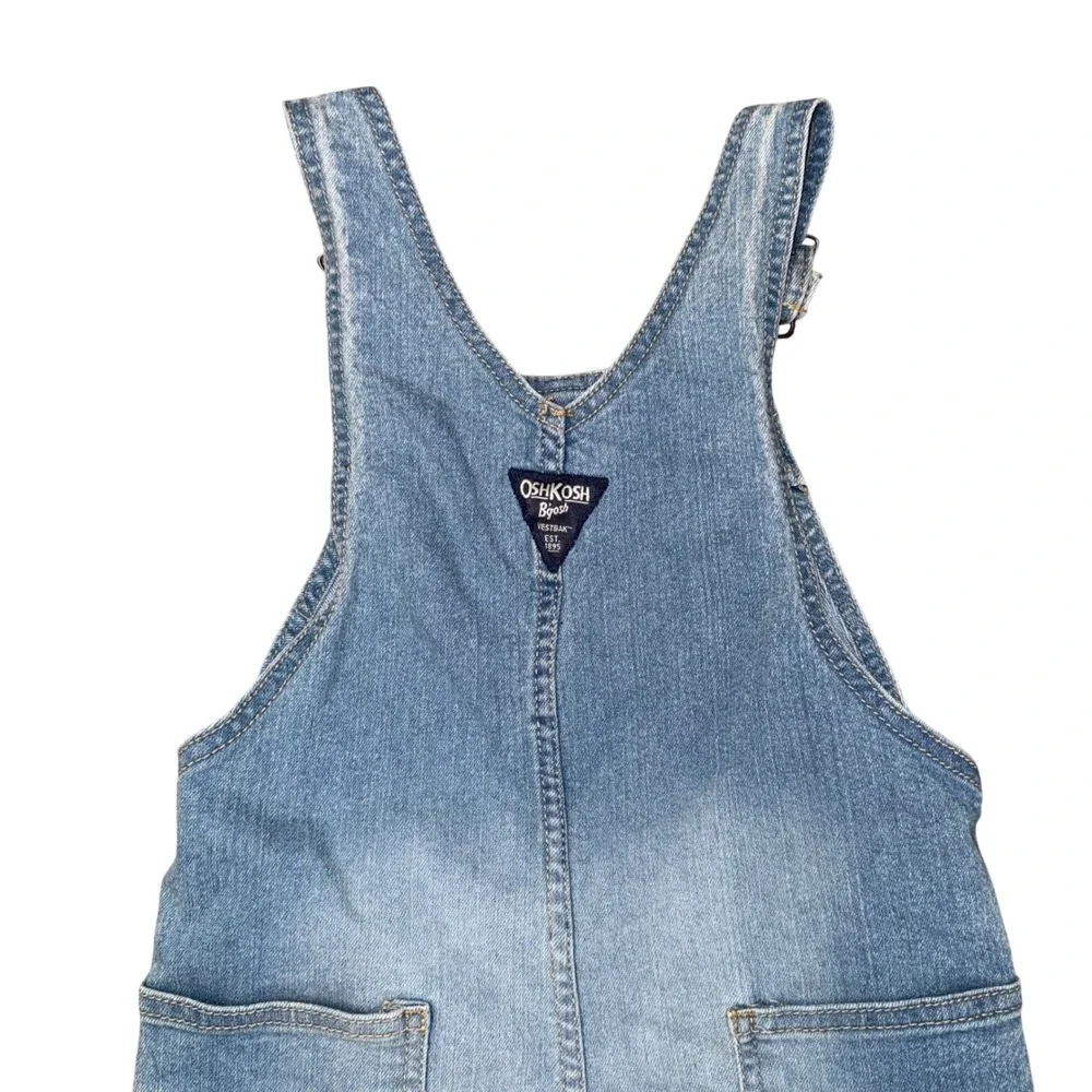 OshKosh B'gosh Denim Overalls Kids 4T Light Blue Excellent Vestbak Carpenter